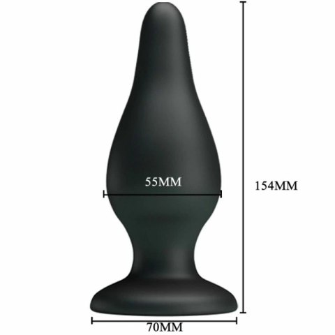 Pretty Love Ergonomiczna wtyczka silikonowa 15,4 cm z przyssawką czarna