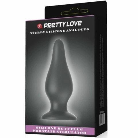 Pretty Love Ergonomiczna wtyczka silikonowa 15,4 cm z przyssawką czarna