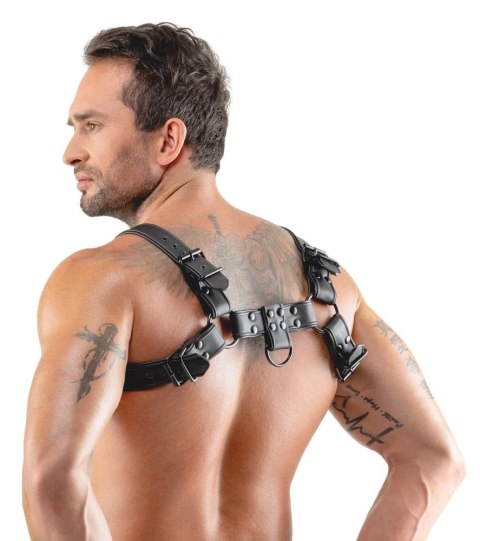 Svenjoyment Men's Chest Harness czarny, regulowany, ekoskora