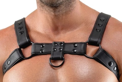 Svenjoyment Men's Chest Harness czarny, regulowany, ekoskora