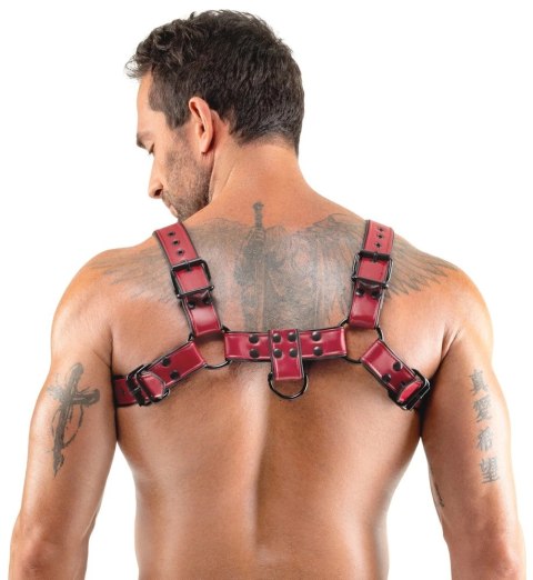 Svenjoyment Men's Chest Harness czerwony S-XL regulowany vegan