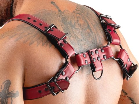 Svenjoyment Men's Chest Harness czerwony S-XL regulowany vegan