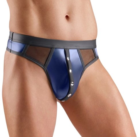 Svenjoyment Men's Thong S granatowy z siateczką i napami