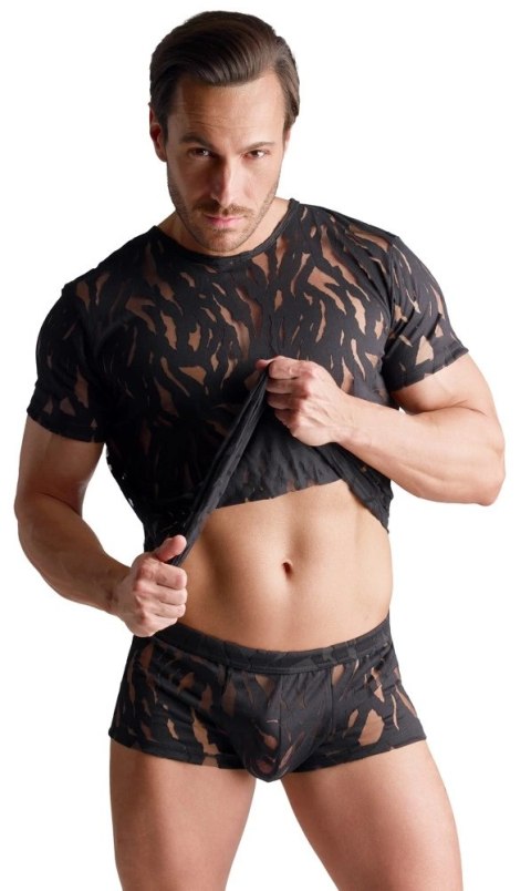 Svenjoyment Pants L czarne połprzezroczyste bokserki burnout