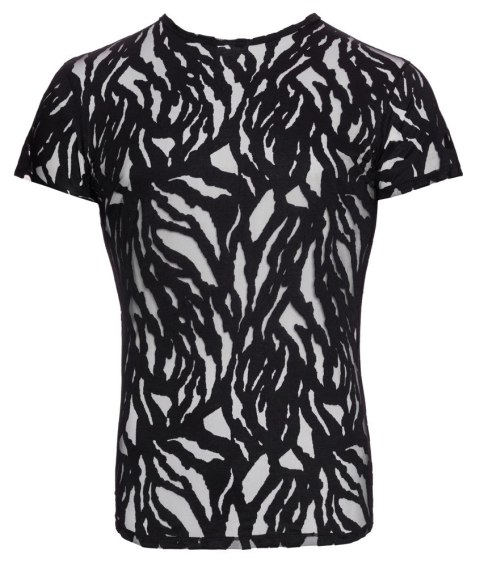 Svenjoyment Shirt 3XL czarna koszula z efektem burnout, krotki rękaw