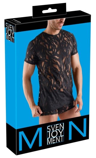 Svenjoyment Shirt czarna koszulka z efektem burnout, rozmiar S