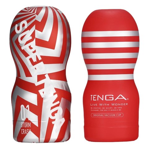 Tenga Super Storm Crash - jednorazowa maszyna intymna, system Vacuum, 16 cm