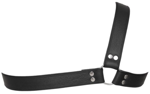 ZADO Men's Leather Harness XL-2XL czarny skorzany uprząż męska