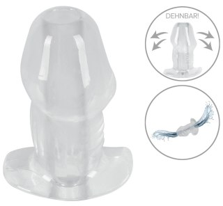 ANOS Tunnel Plug Transparent - anatomiczny korek z otworem 10,2 cm
