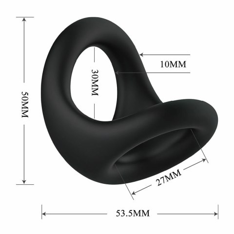 CRAZY BULL Nestor silikonowy pierścień anatomiczny czarny ergonomiczny