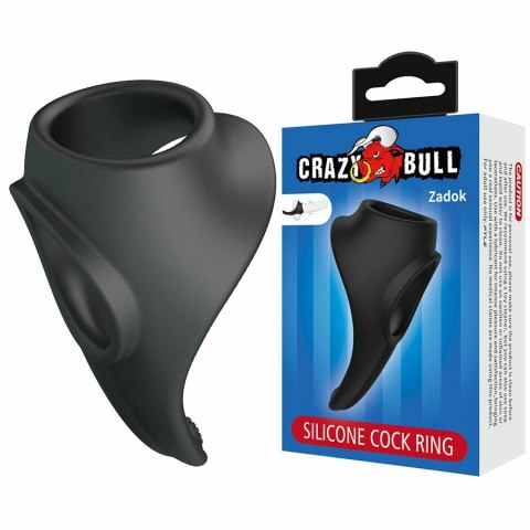 CRAZY BULL Zadok ergonomiczny pierścień silikonowy z rozciągaczem czarny