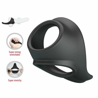 CRAZY BULL Zadok ergonomiczny pierścień silikonowy z rozciągaczem czarny