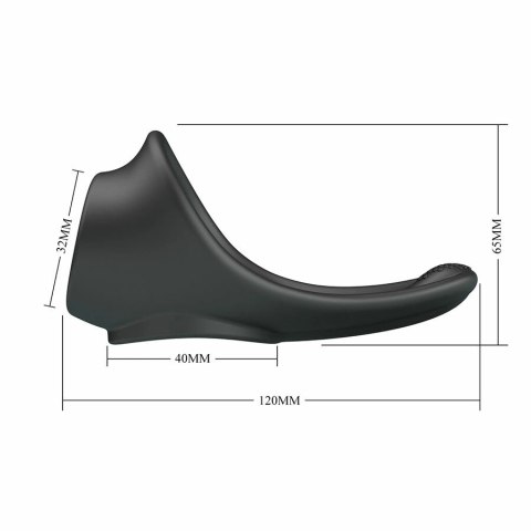 CRAZY BULL Zadok ergonomiczny pierścień silikonowy z rozciągaczem czarny
