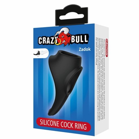 CRAZY BULL Zadok ergonomiczny pierścień silikonowy z rozciągaczem czarny