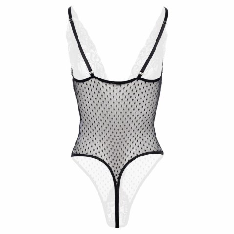 Christine Body Dewi Black - Koronkowy model z otwartym krojem, elastyczny S/M