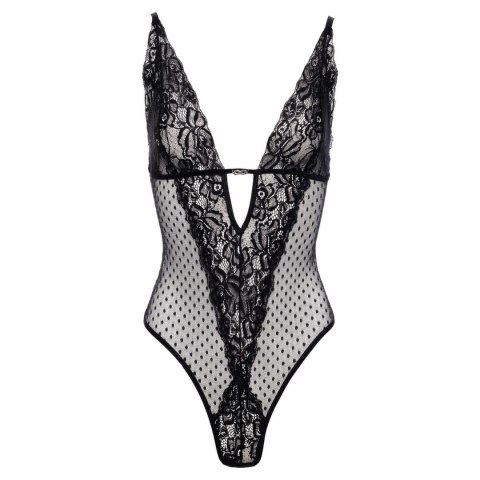 Christine Body Dewi Black - koronkowy model z ozdobnym przodem, rozmiar 2XL/3XL