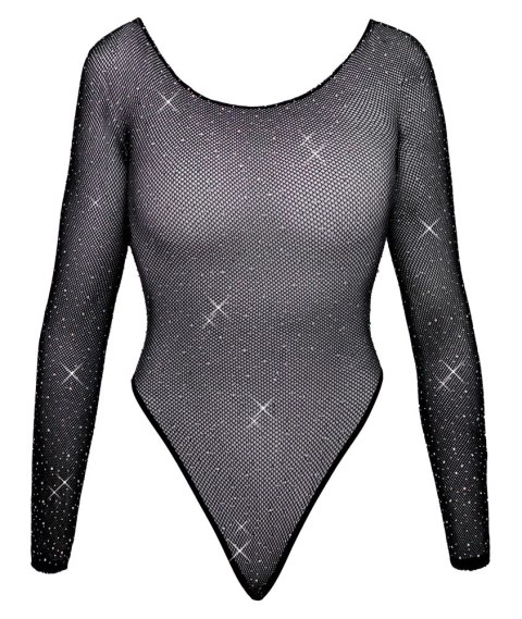 Cottelli Fantasy Body Glitter czarny siateczkowy z kryształkami S-L