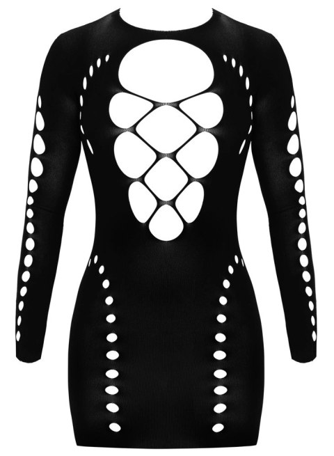 Cottelli Fantasy Dress czarna sukienka z wycięciami, elastyczna S-L