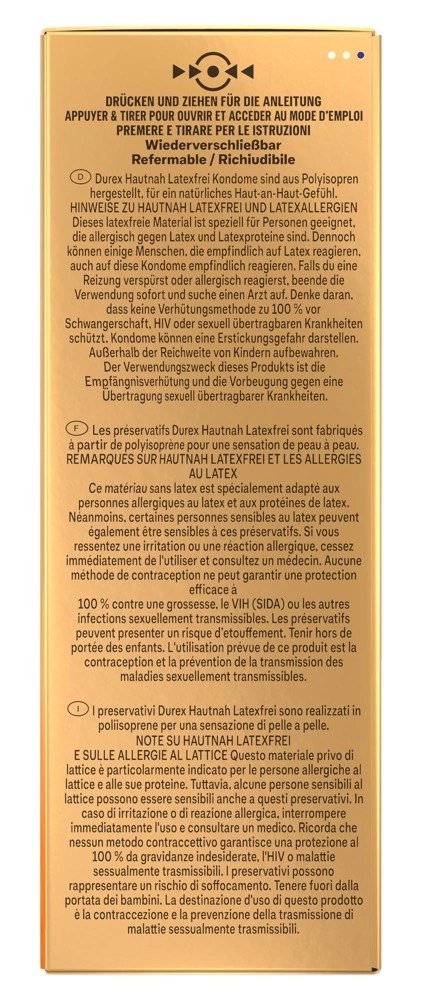 Durex Hautnah Latex Free 30 szt. - prezerwatywy bez lateksu, anatomiczne