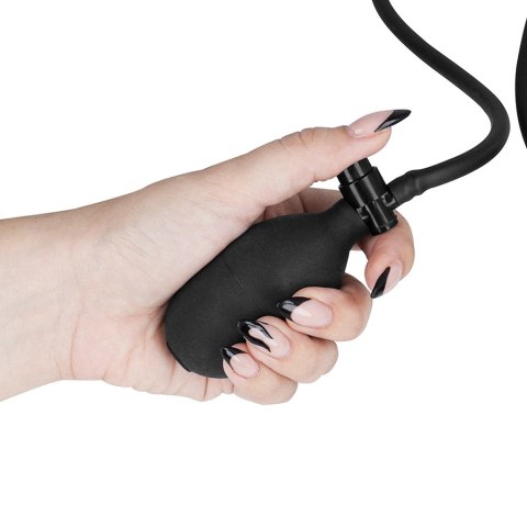 Fetish Submissive Bondage Nadmuchiwana obroża z łańcuchem, regulowana