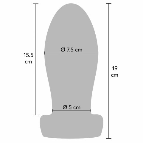 Hidden Desire Extreme Heavy Stretcher Plug XL silikonowy, czarny 7,5 cm