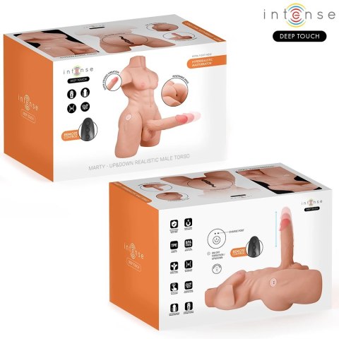 INTENSE Deep Touch Marty Torso z funkcją ruchu i wibracją, pilot, 6,2 kg