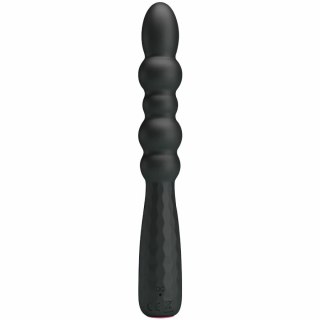 MR PLAY wibrujący korek analny elastyczny 12 trybow czarny USB