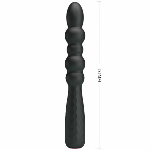 MR PLAY wibrujący korek analny elastyczny 12 trybow czarny USB