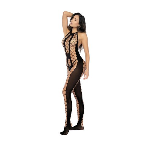 Mapele Cutout Fishnet Boystocking czarny uniwersalny siateczkowy