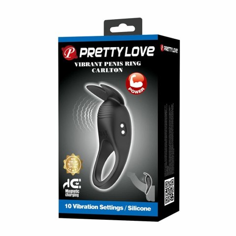 Pretty Love Carlton - Pierścień wibracyjny z motywem kroliczka, 10 trybow
