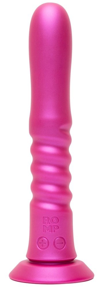 ROMP Jiggle - Wibrujący model z funkcją ruchu, silikonowy, fioletowy