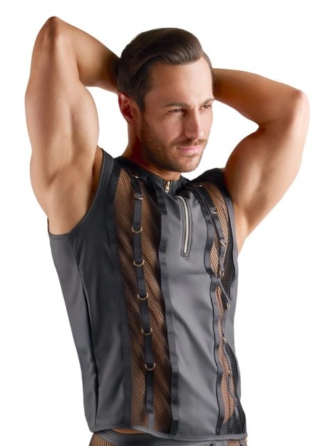 Svenjoyment Net Shirt M Czarny Wetlook Złote Detale Bezrękawnik