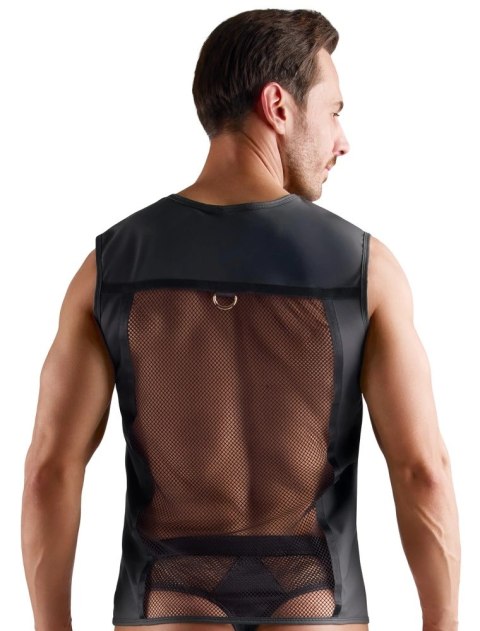 Svenjoyment Net Shirt M Czarny Wetlook Złote Detale Bezrękawnik