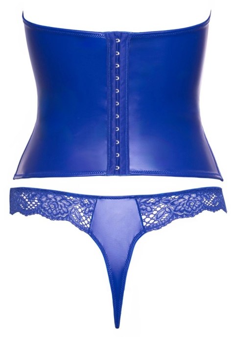 Cottelli Lingerie Royal Blue - Gorset bez ramiączek z koronką M