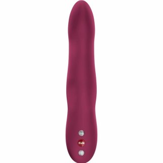 Fun Factory Stronic Wave Wine Red - pulsacyjna maszyna intymna, silikonowa