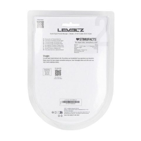 LEVELZ Double Ripple Czarny Masażer Prostaty Silikonowy Ergonomiczny
