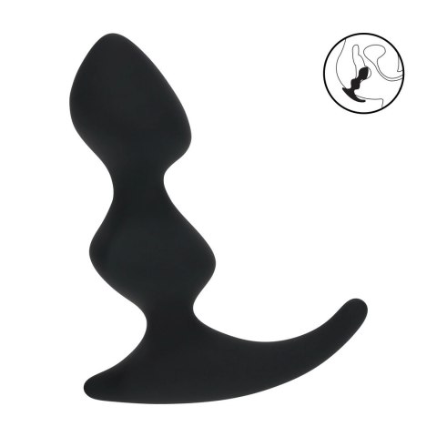 LEVELZ Double Ripple silikonowy masażer anatomiczny czarny