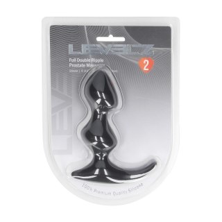 LEVELZ Double Ripple silikonowy masażer anatomiczny czarny