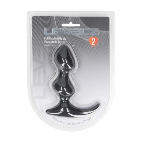 LEVELZ Double Ripple silikonowy masażer anatomiczny czarny