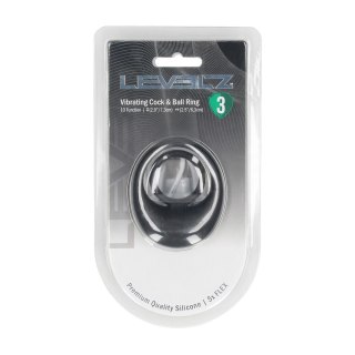 LEVELZ Level 3 Pierścień Intymny Silikonowy z Wibracją Czarny