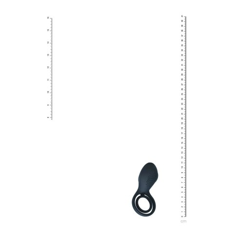 LEVELZ Pierścień Wibracyjny z Anatomicznym Wypustem Czarny Silikon