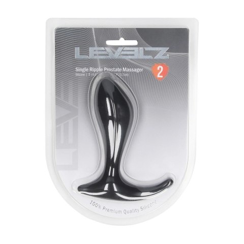 LEVELZ Single Ripple silikonowy masażer anatomiczny czarny