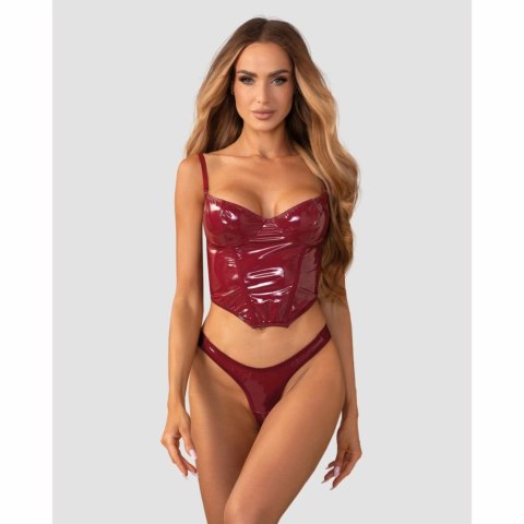 Obsessive Redya Komplet Gorset i Stringi Czerwony Regulowany S/M