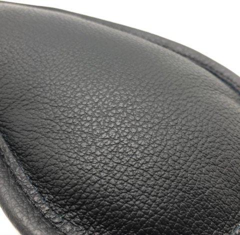 Red Leather Skorzana Maskownica na Oczy Czarna