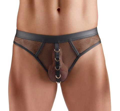 Svenjoyment Thong Net L - siateczkowy model z ozdobnymi pierścieniami