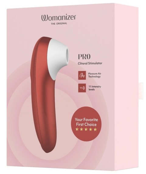Womanizer Pro Red - Model z 11 trybami i technologią powietrzną