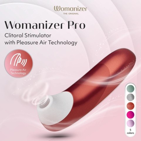 Womanizer Pro Red - Model z 11 trybami i technologią powietrzną