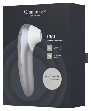 Womanizer Pro Silver - kompaktowy model z 11 poziomami intensywności