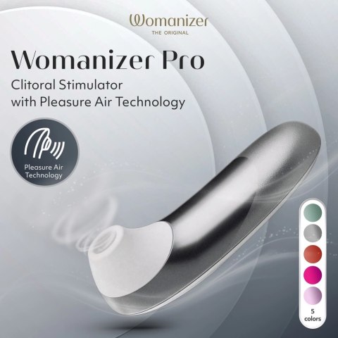 Womanizer Pro Silver - kompaktowy model z 11 poziomami intensywności