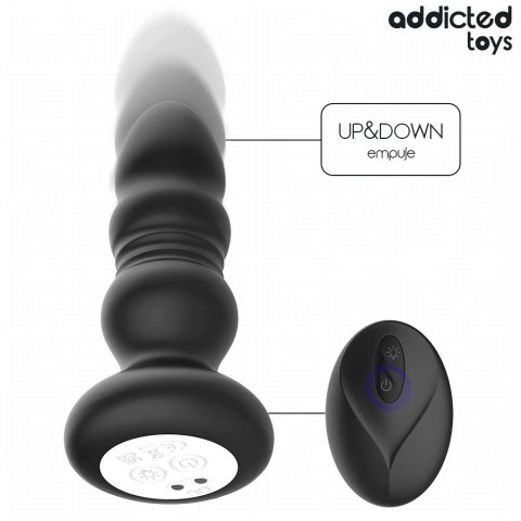 Addicted Toys Rotacyjny stymulator analny LED z pilotem 11,9 cm silikonowy